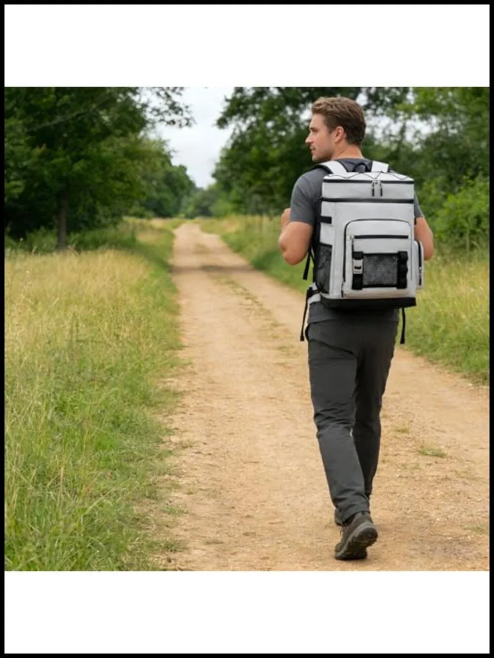 Large 30L Waterproof Insulated Cooler Backpack for Camping, Picnic, Hiking,